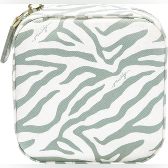 NWT MILLY TRAVELING JEWELRY 💍 CASE - BLUE 🩵 & WHITE 🤍 🦓, OS, BNWT - Picture 10 of 15
